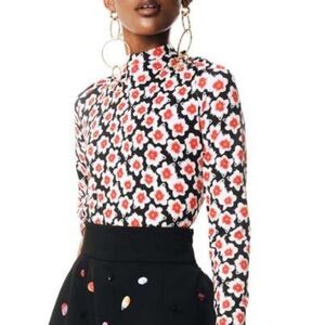 Jonathan Cohen Red Floral Long Sleeve Shirt